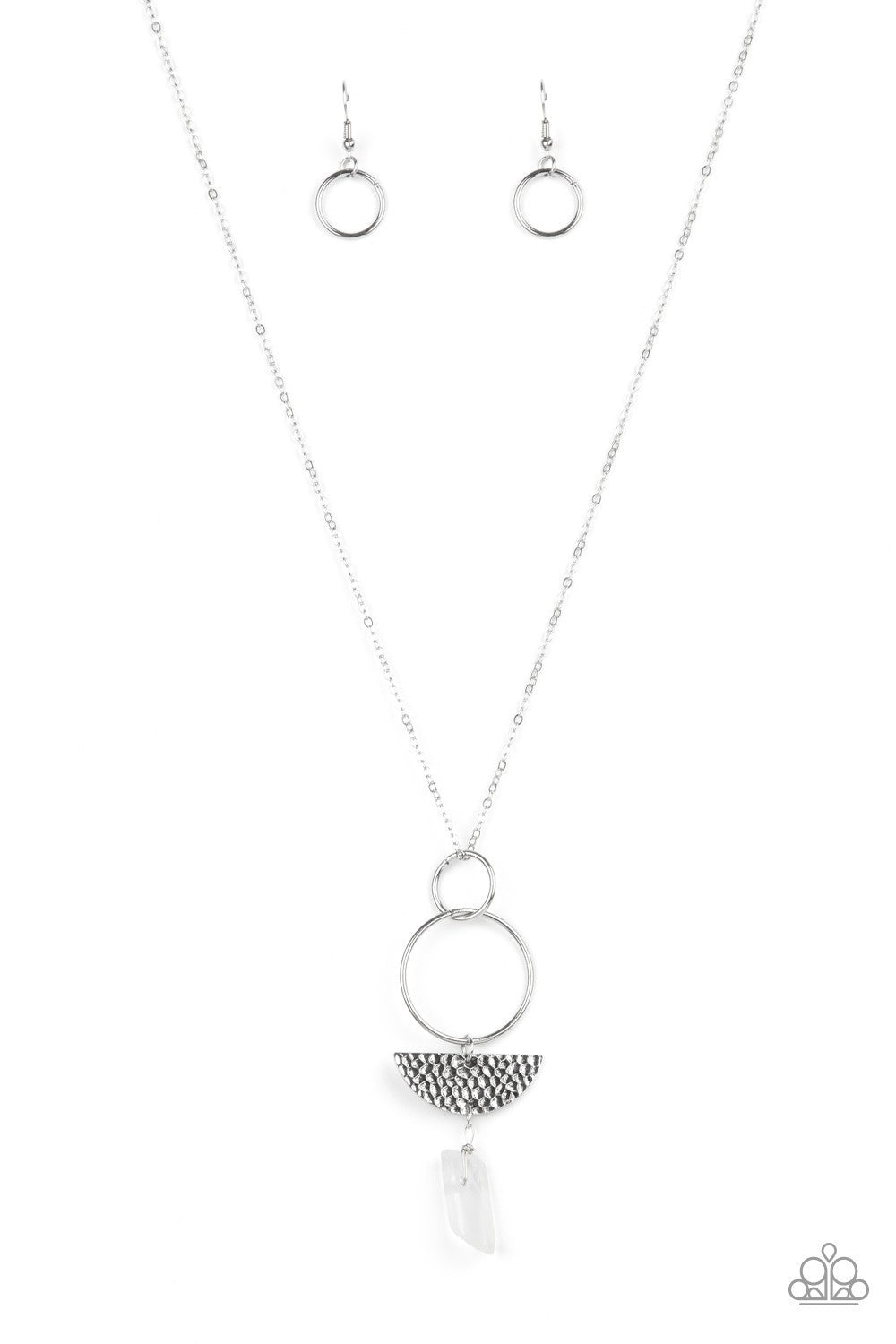 Monumental Obelisk - White Necklace - Paparazzi Accessories