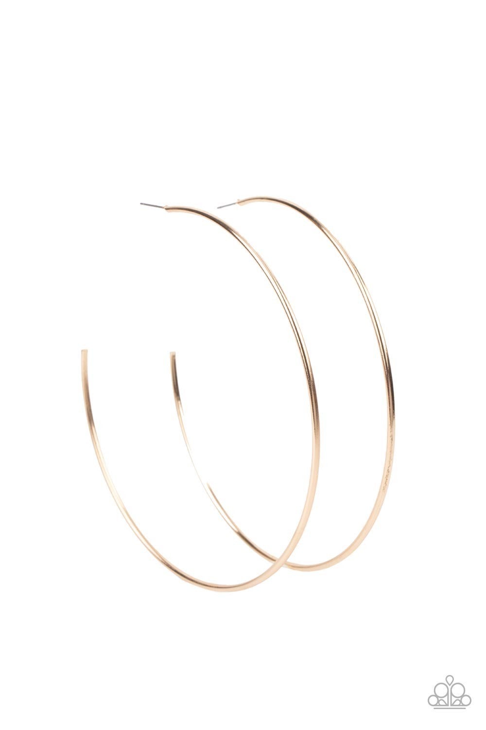 Colossal Couture - Gold Oversized Hoop Earrings - Paparazzi Accessories