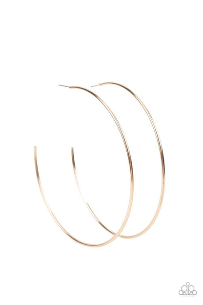 Colossal Couture - Gold Oversized Hoop Earrings - Paparazzi Accessories