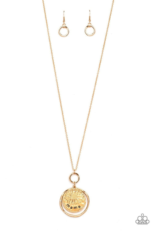 Flowers for Mama - Gold Daisy Pendant Necklace - Paparazzi Accessories