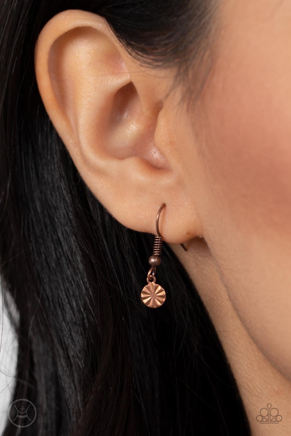 Chiming Charmer - Copper Choker Necklace - Paparazzi Accessories
