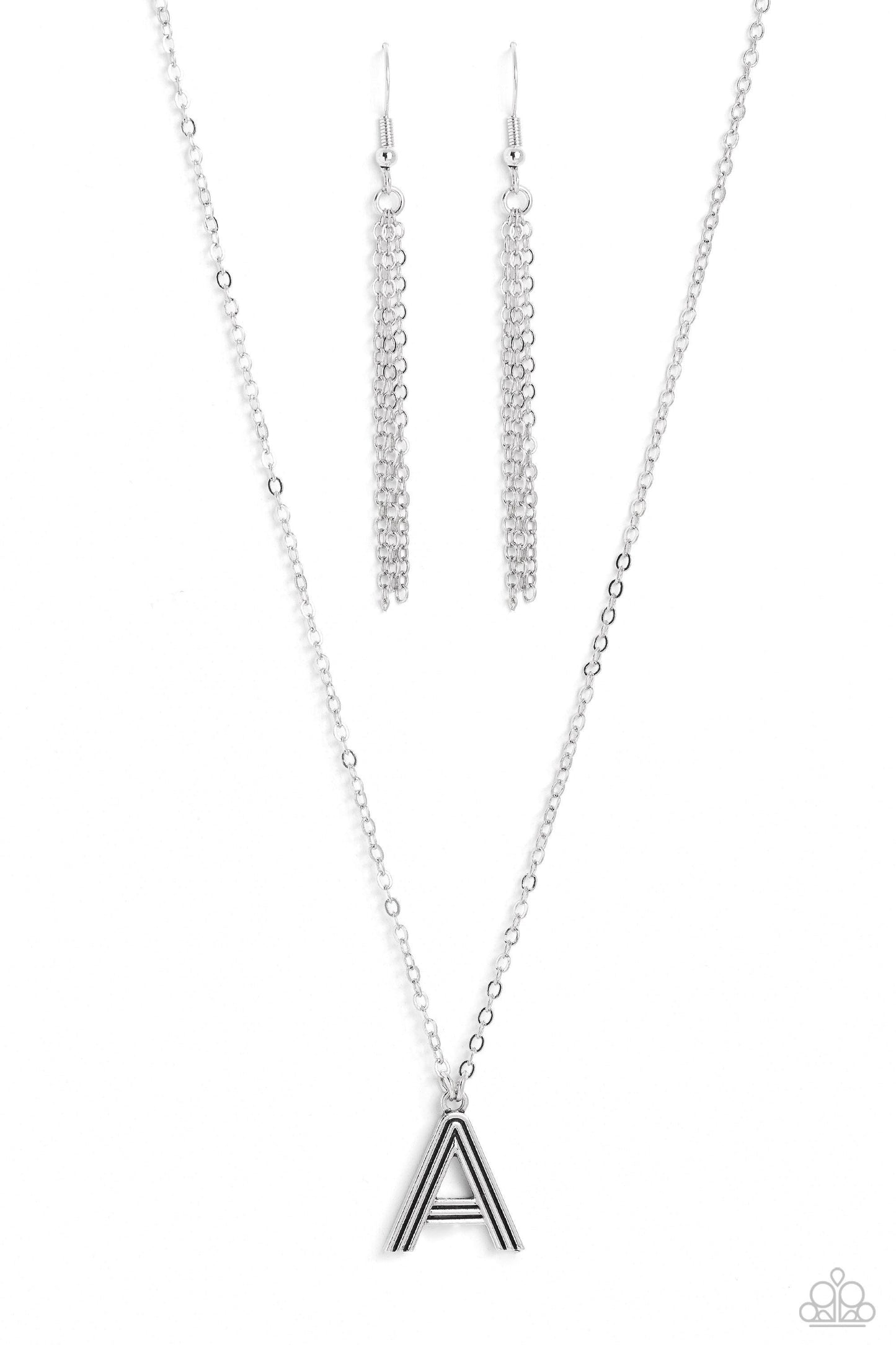 Leave Your Initials - Silver Necklace - A - Paparazzi Accessories