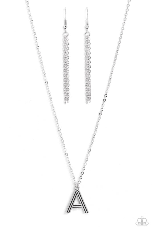Leave Your Initials - Silver Necklace - A - Paparazzi Accessories