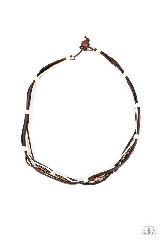 Backpack Paradise - Copper Urban Necklace - Paparazzi Accessories