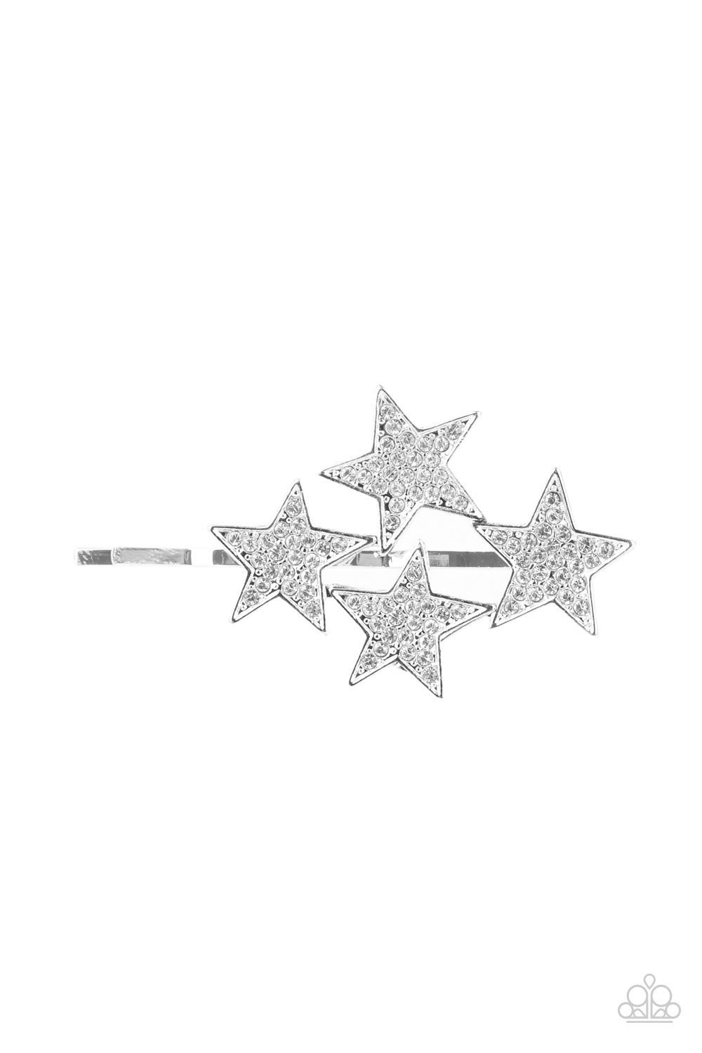 Stellar Celebration - White Star Hair Clip - Paparazzi Accessories