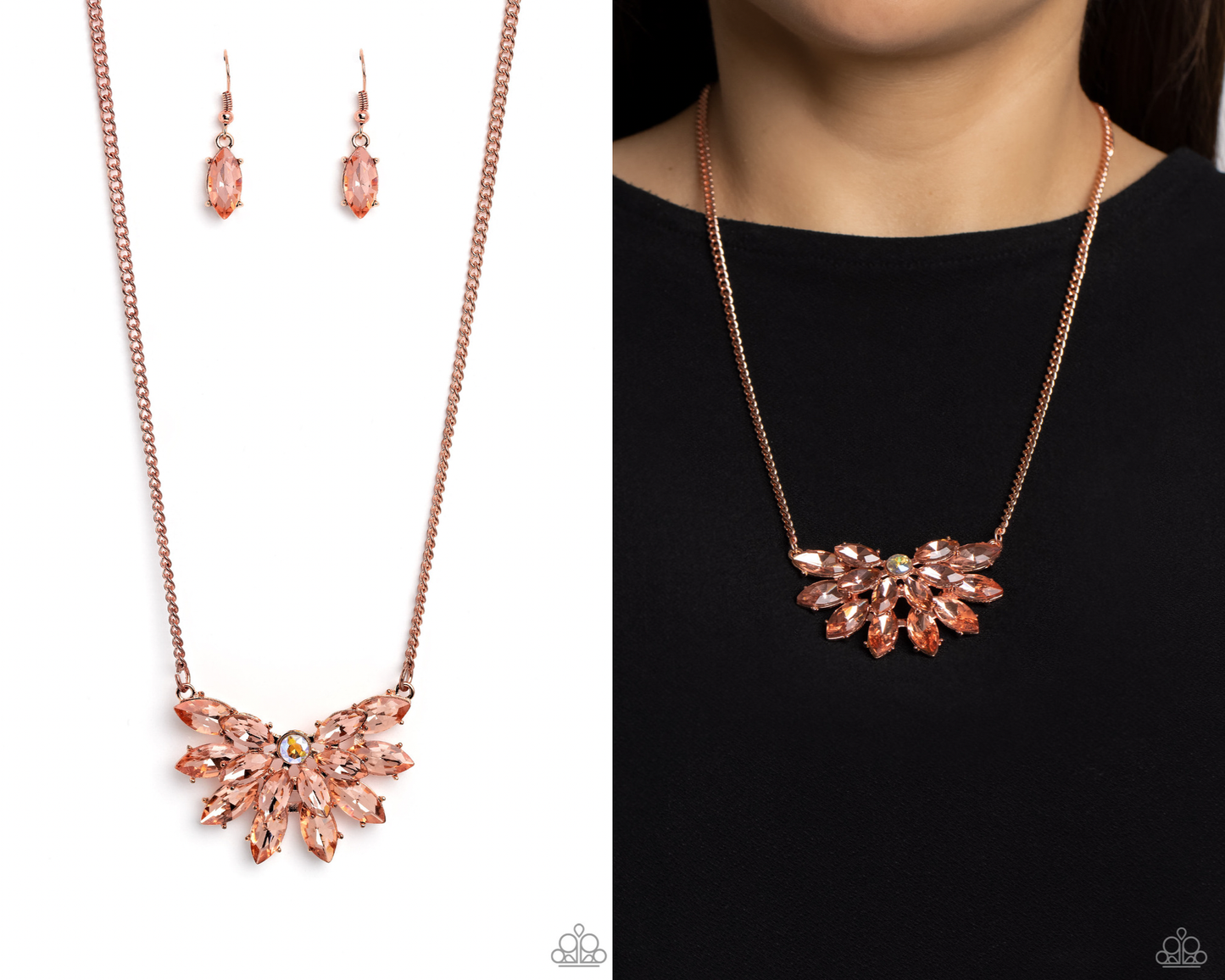 Frosted Florescence - Copper Necklace - Paparazzi Accessories