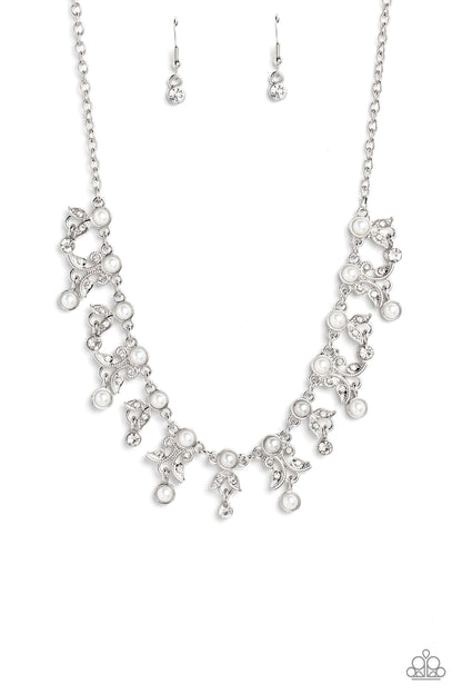 Garden Princess - White Pearl Necklace - Paparazzi Accessories