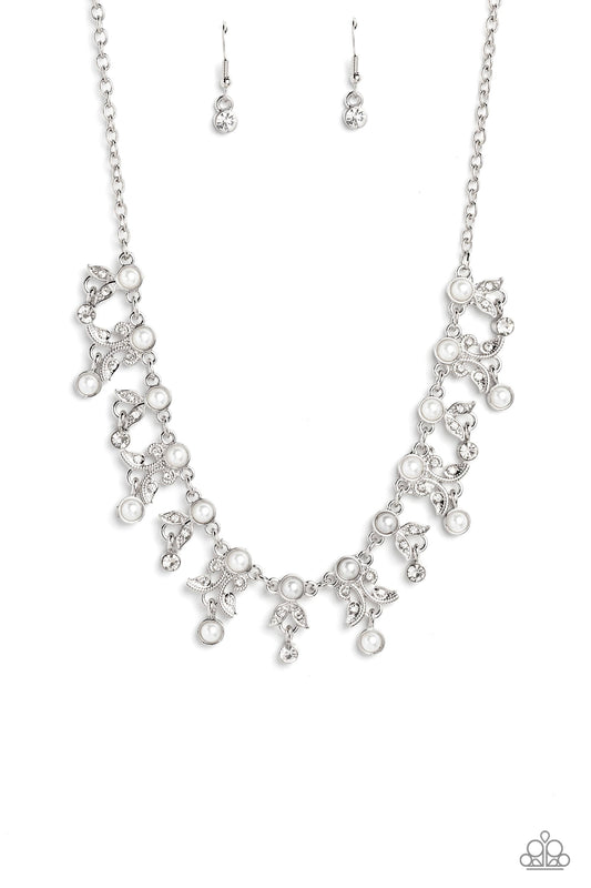 Garden Princess - White Pearl Necklace - Paparazzi Accessories