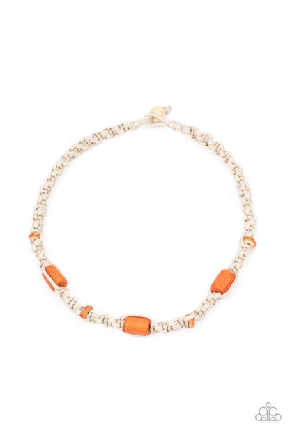 Explorer Exclusive - Orange Necklace - Paprazzi Accessories