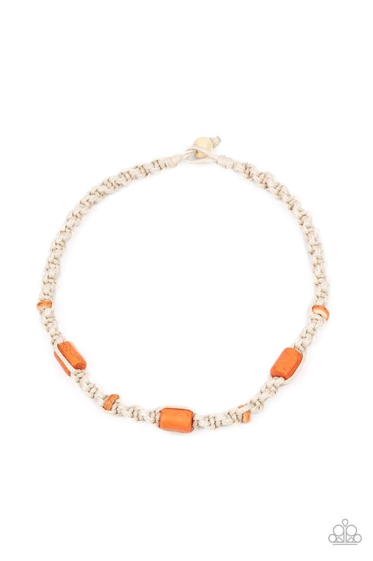 Explorer Exclusive - Orange Necklace - Paprazzi Accessories