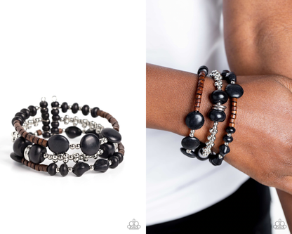 Operation Outdoors - Black Bracelet - Paparazzi Accessories