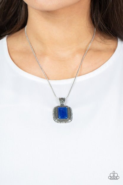 Right Hand TALISMAN - Blue - Lapis Lazuli Stone Necklace - Paparazzi Accessories