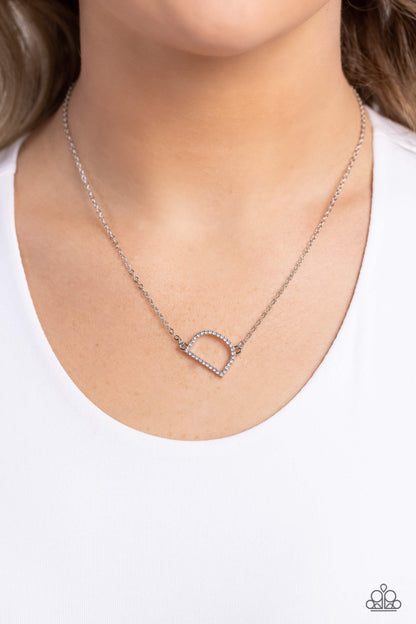 INITIALLY Yours - D - White Necklace - Paparazzi Accessories