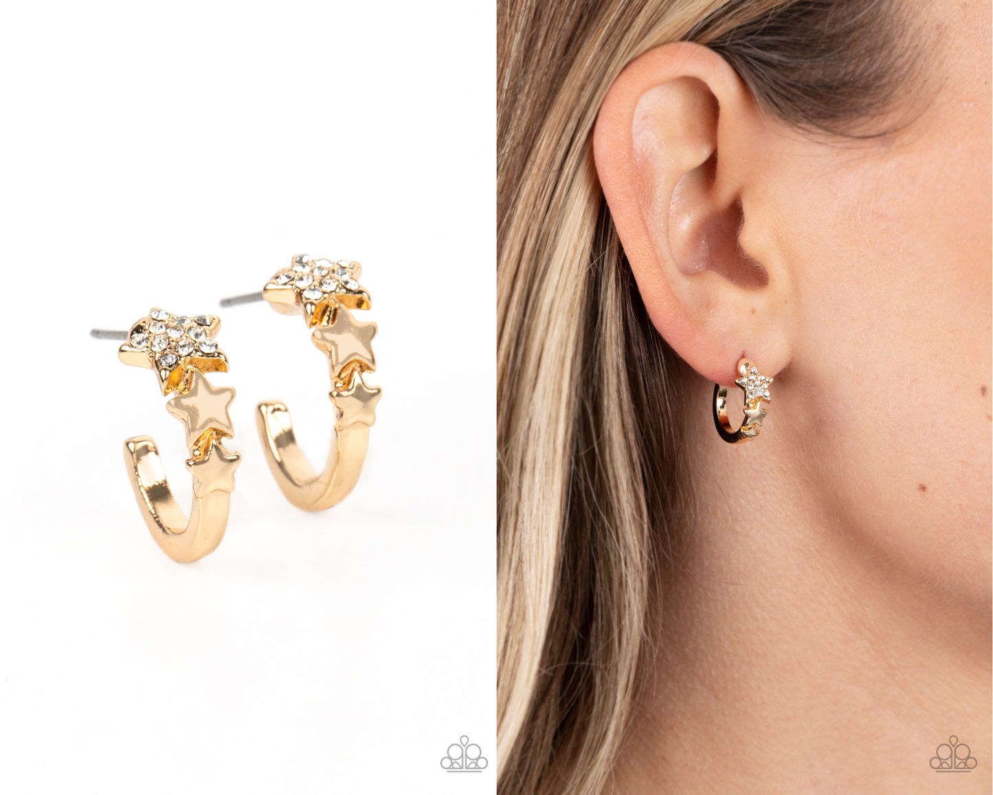 Starfish Showpiece - Gold Hoop Earrings - Paparazzi Accessories