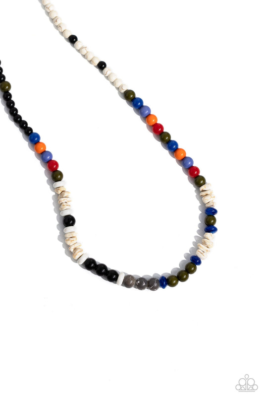 Beaded Bravery - Multi - Urban Necklace - Paparazzi Accessories