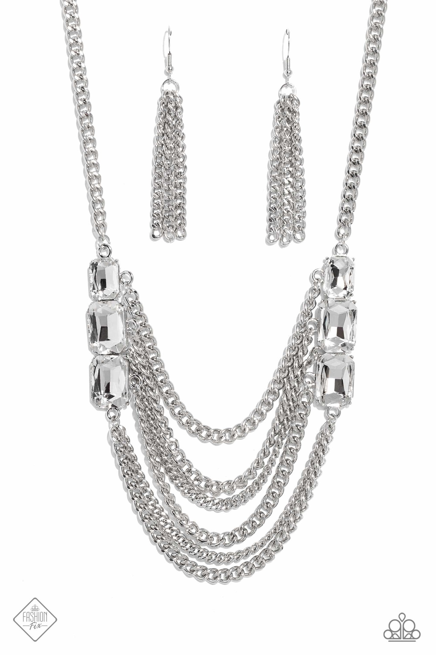 Come CHAIN or Shine - White Necklace - Paparazzi Accessories