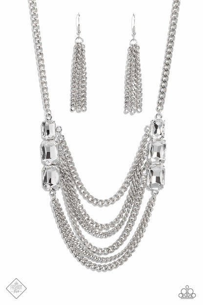Come CHAIN or Shine - White Necklace - Paparazzi Accessories