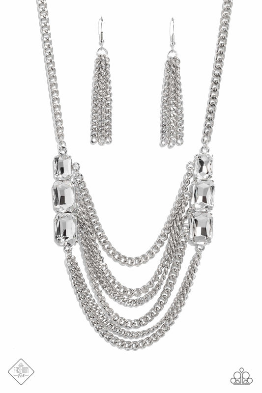 Come CHAIN or Shine - White Necklace - Paparazzi Accessories