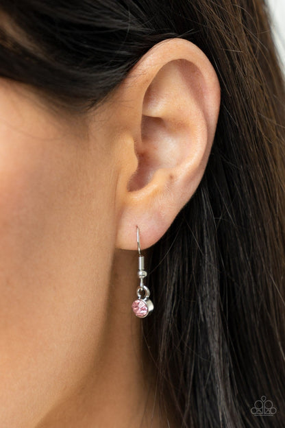 Glam-ma Glamorous - Pink Rhinestone Pendant Necklace - Paparazzi Accessories