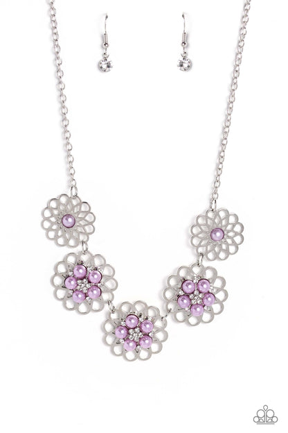 Mandala Mosaic - Purple Pearl Necklace - Paparazzi Accessories