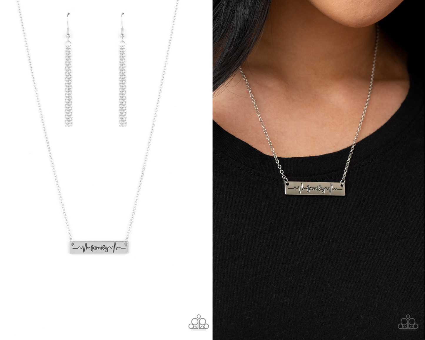 Living The Mom Life - Silver Bar Necklace - Paparazzi Accessories