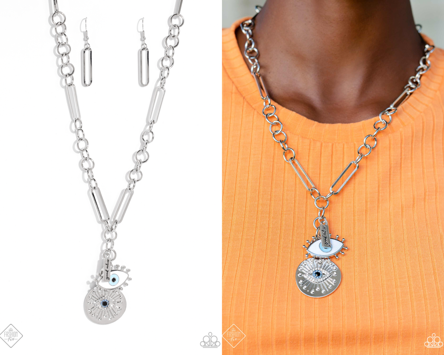 Friday Night VIBES - Blue Necklace - Paparazzi Accessories