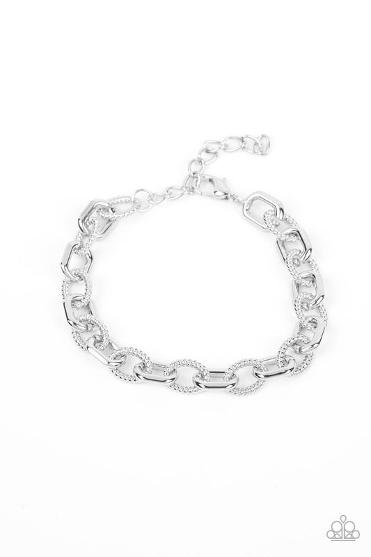 Double Clutch - Silver Bracelet - Paparazzi Accessories