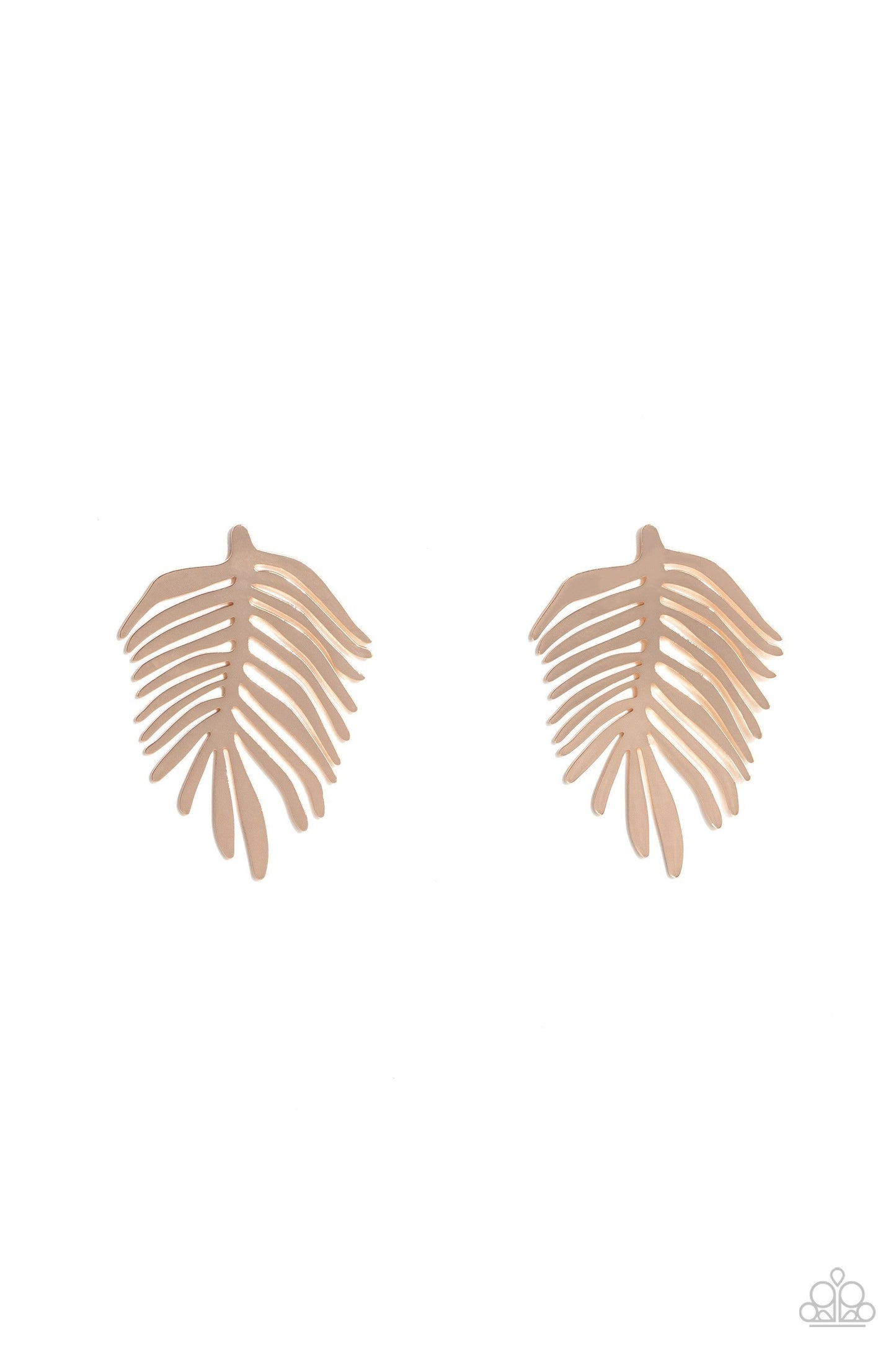 The FROND Row - Gold Post Earrings - Paparazzi Accessories