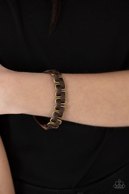 Gone Rogue - Brass Urban Bracelet - Paparazzi Accessories