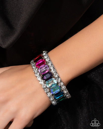 Candescent Caliber - Multi Stretchy Bracelet - Empower Me Pink Exclusive 2025 - Paparazzi Accessories