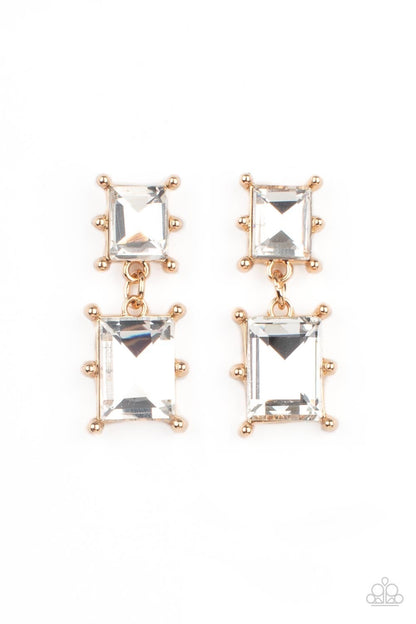 Cosmic Queen - Gold Earrings - Paparazzi Accessories