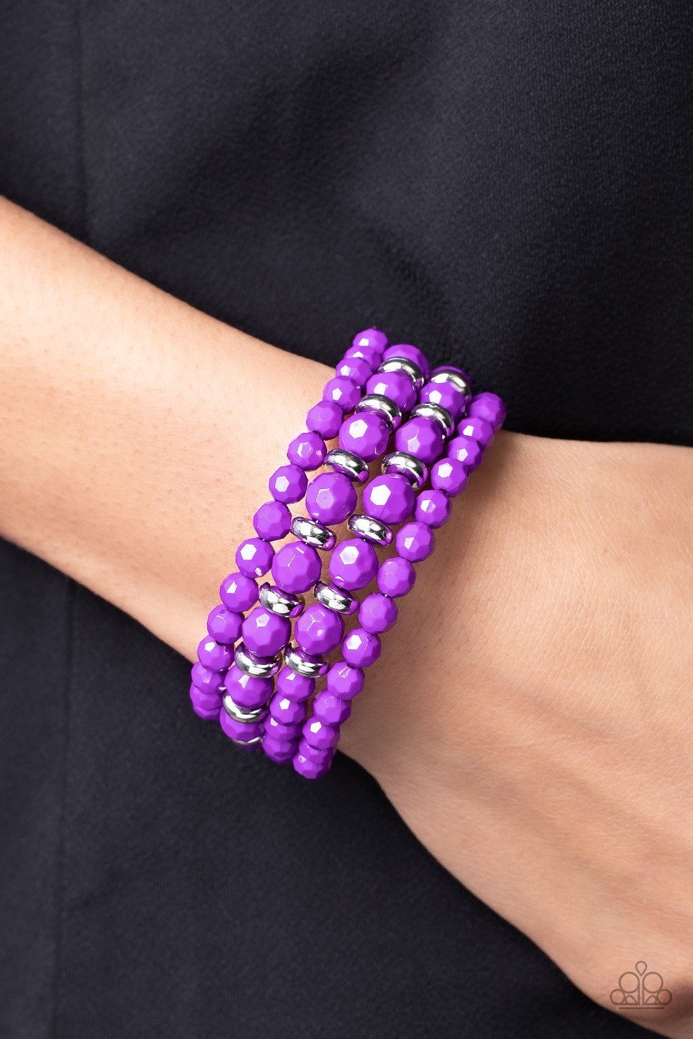 Its a Vibe - Purple Coil Bracelet - Paparazzi Accessories