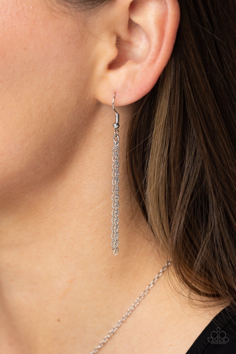 Leave Your Initials - Silver Necklace - T - Paparazzi Accessories