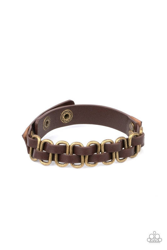 Gone Rogue - Brass Urban Bracelet - Paparazzi Accessories
