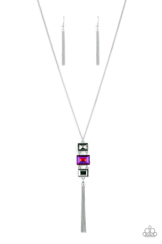 Uptown Totem - Pink - UV Shimmer Necklace - Paparazzi Accessories