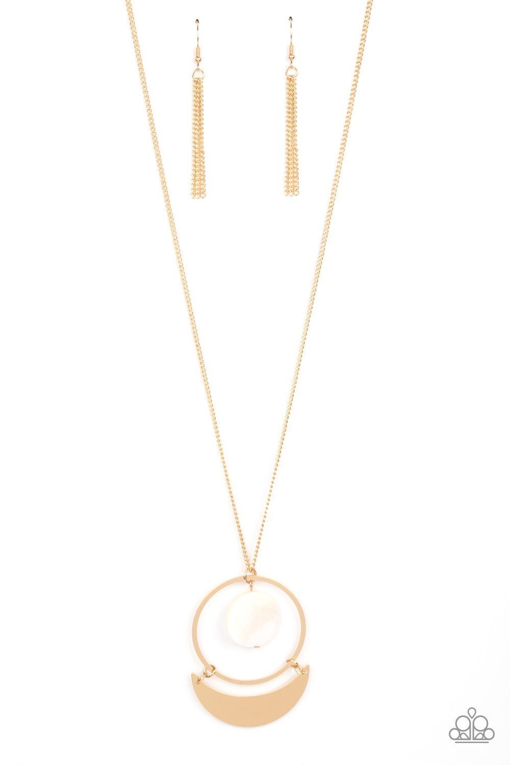 Moonlight Sailing - Gold Necklace - Paparazzi Accessories