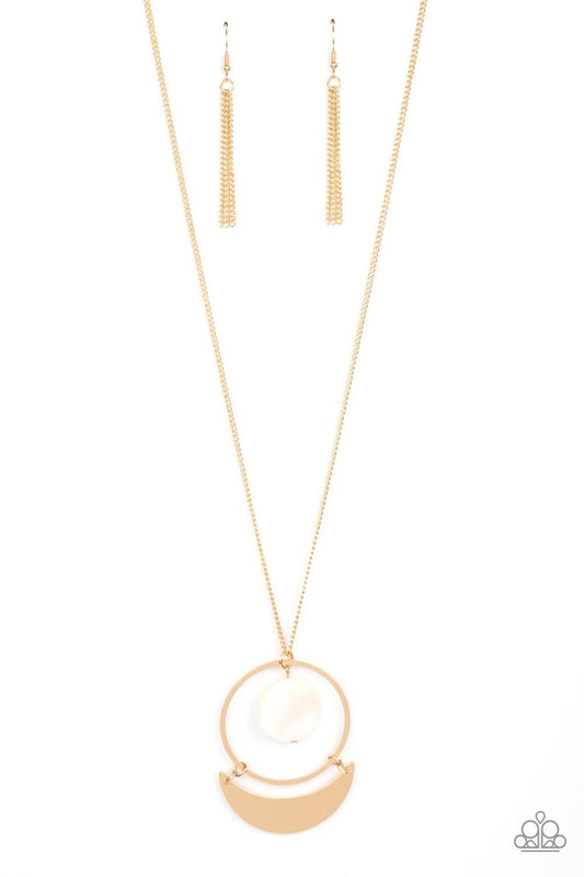 Moonlight Sailing - Gold Necklace - Paparazzi Accessories