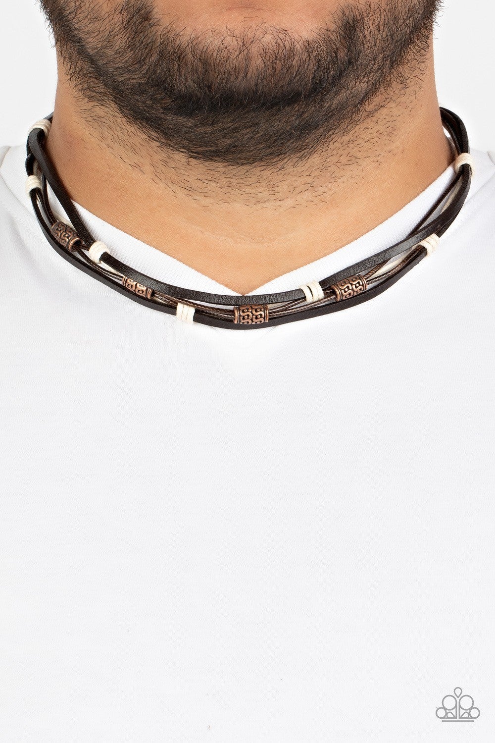 Backpack Paradise - Copper Urban Necklace - Paparazzi Accessories