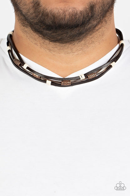 Backpack Paradise - Copper Urban Necklace - Paparazzi Accessories