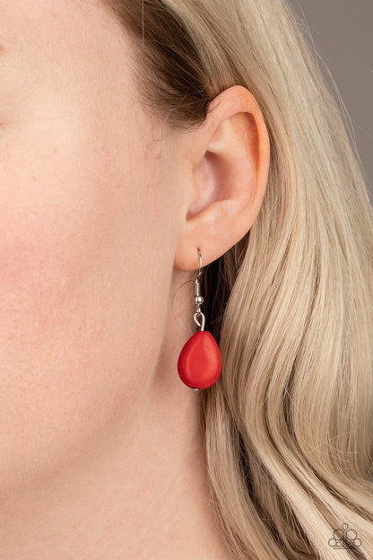 Very Venturous - Red Stone Necklace - Paparazzi Accessories