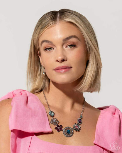 Giddy Garden - Multi Necklace - Life of the Party Exclusive - Paparazzi Accessories