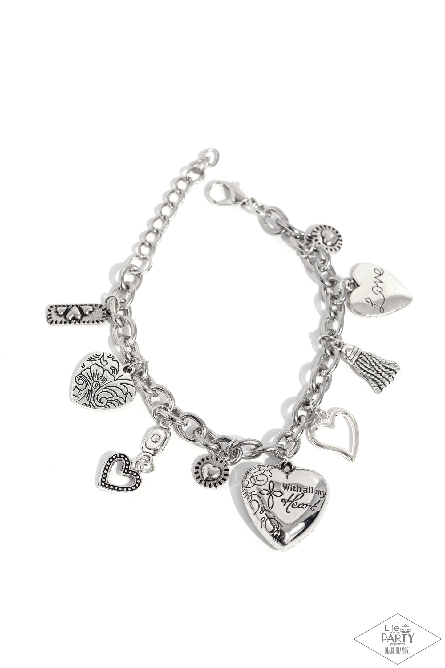 Pure In Heart - Silver Clasp Bracelet - Paparazzi Accessories