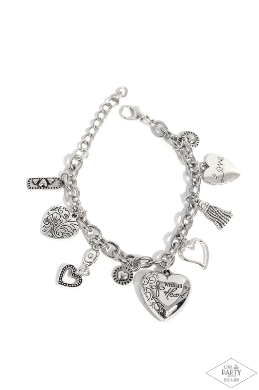 Pure In Heart - Silver Clasp Bracelet - Paparazzi Accessories