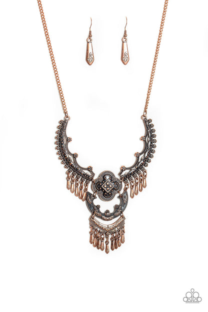 Rogue Vogue - Copper Necklace - Paparazzi Accessories