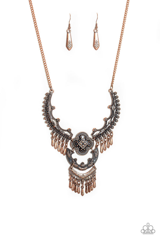 Rogue Vogue - Copper Necklace - Paparazzi Accessories