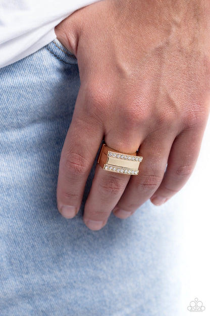 Victory - Gold Urban Ring - Paparazzi Accessories