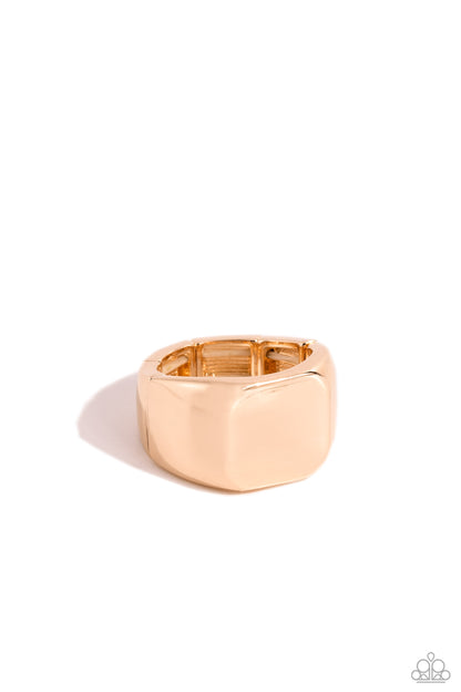 Blanked Out - Gold - Paparazzi Accessories
