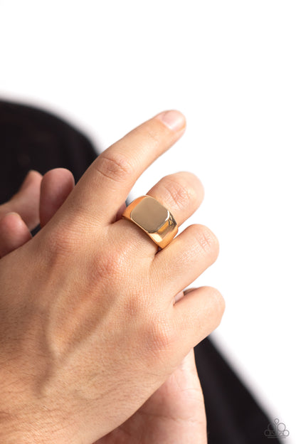 Blanked Out - Gold - Paparazzi Accessories