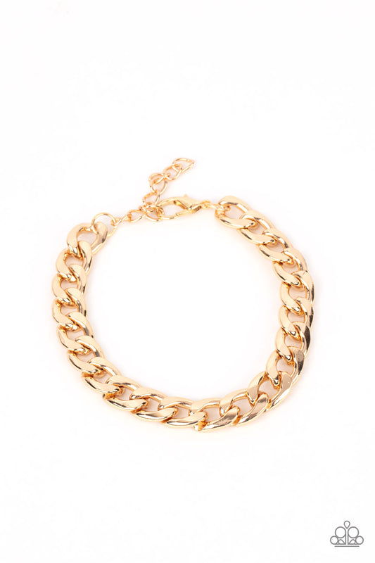 Knock, Knock, KNOCKOUT - Gold Bracelet - Paparazzi Accessories