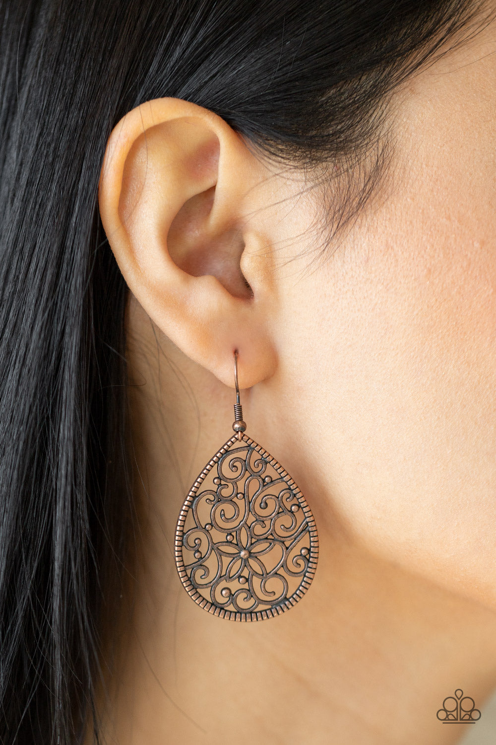 Tour de Garden - Copper Earrings - Paparazzi Accessories